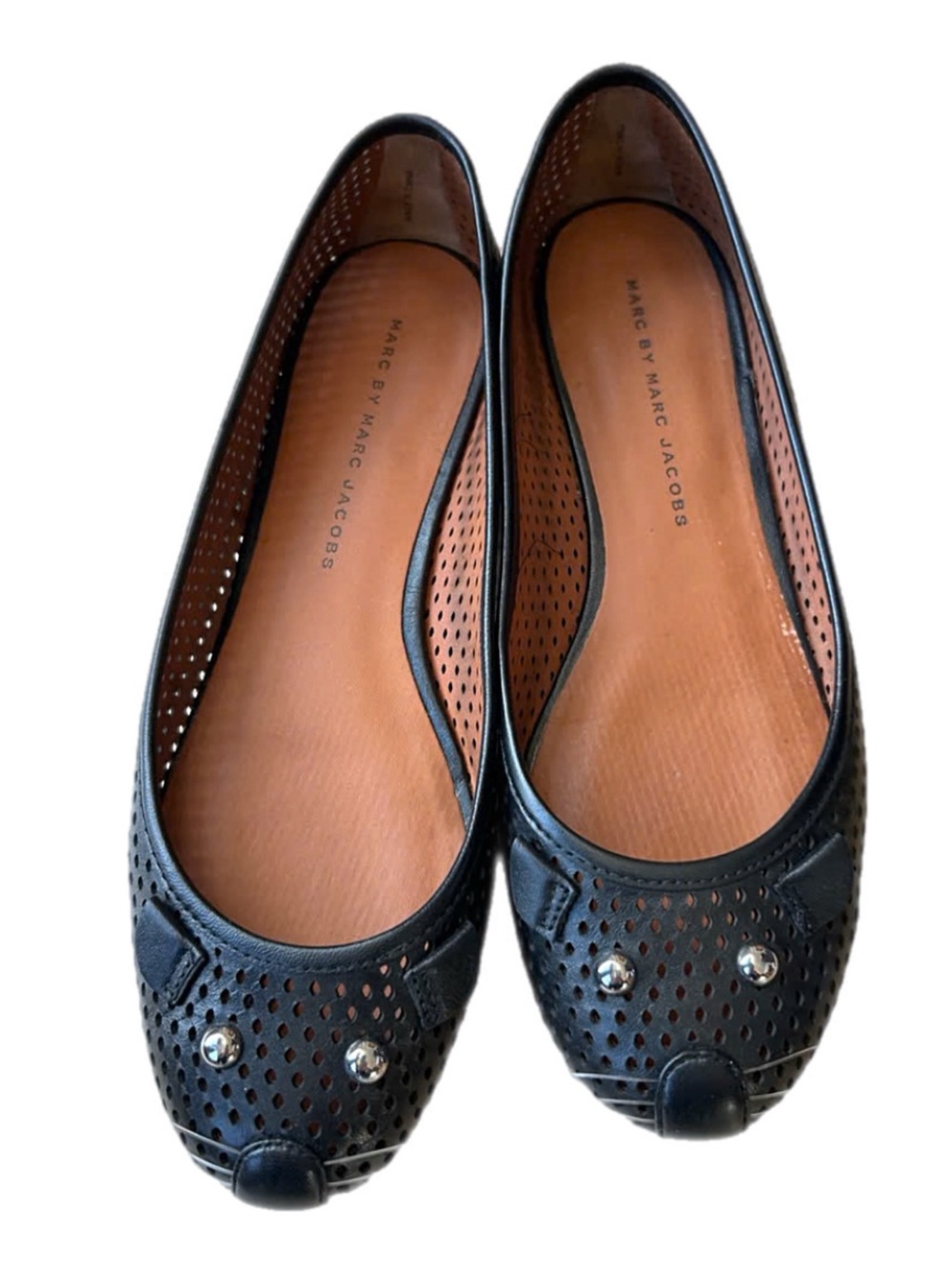 VTG Marc by Marc Jacobs Mouse Ballet Flats in black leather